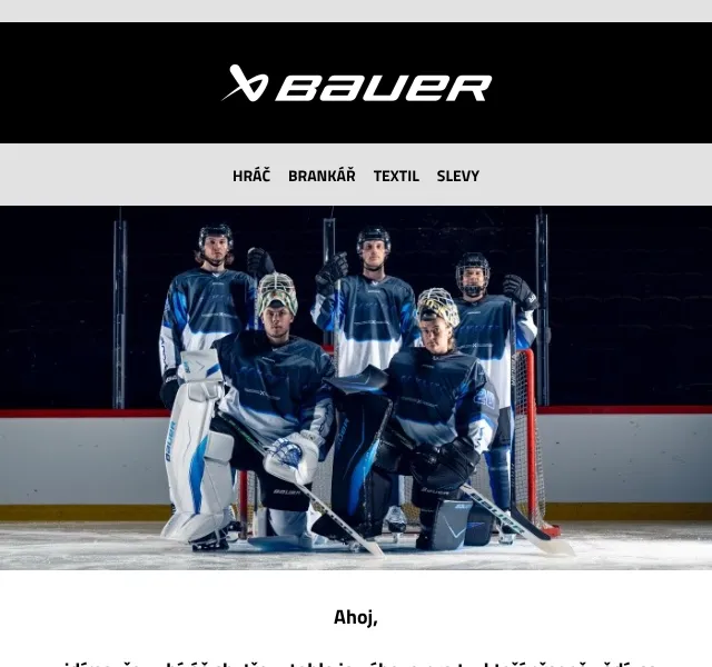 Bauer Hockey Česko: Brusle, hůl, rukavice – srpen 2026 | Nuslet.cz