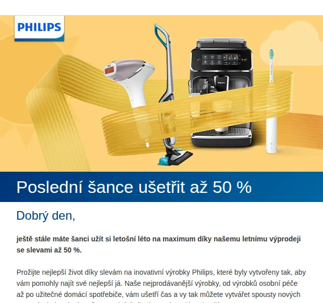 Philips: Letní výprodej se slevami až 50 % – červen 2026 | Nuslet.cz