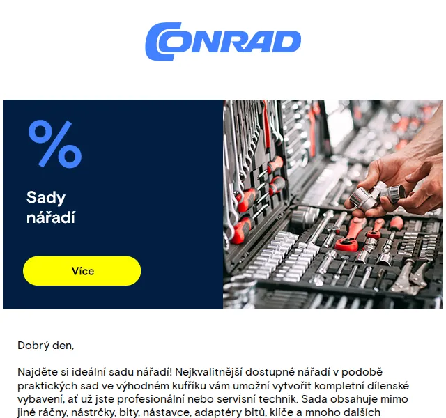 Conrad Electronic: Sady nářadí se slevou – červen 2026 | Nuslet.cz