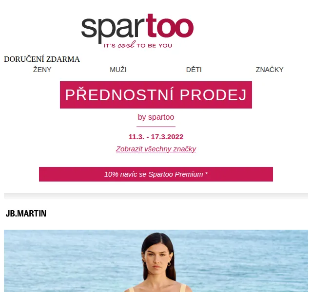 Spartoo.cz: Až -50% na JB Martin, Betty London, Replay a Pepe jeans – červen 2026 | Nuslet.cz
