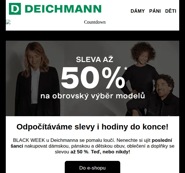 DEICHMANN: Black Week se slevou až 50 % – červen 2026 | Nuslet.cz