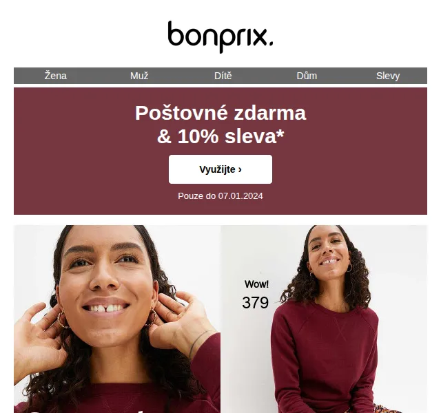 bonprix: 10% sleva + poštovné zdarma – červenec 2026 | Nuslet.cz