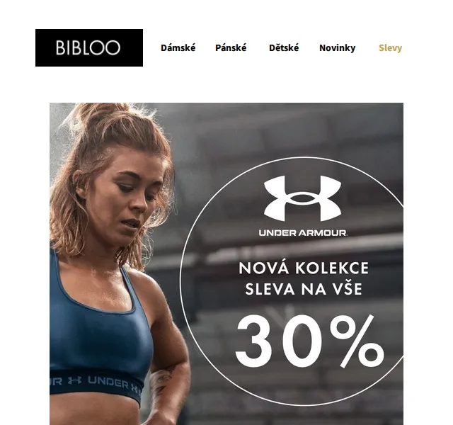 BIBLOO: 30% sleva na Under Armour – červen 2026 | Nuslet.cz