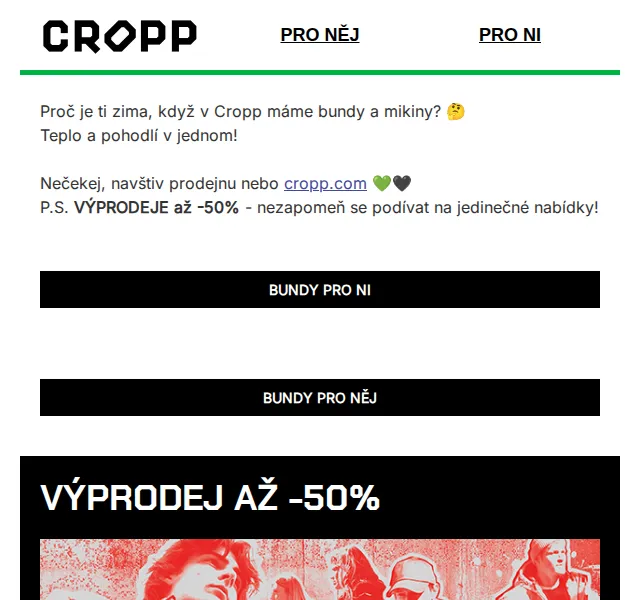 Cropp výprodej až -50% na bundy a mikiny – červen 2026 | Nuslet.cz