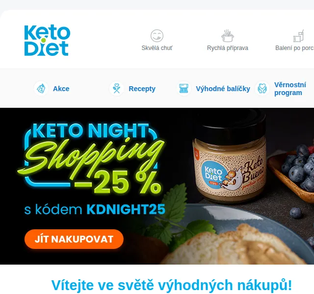 KetoDiet: Sleva 25 % na Night Shopping – červen 2026 | Nuslet.cz