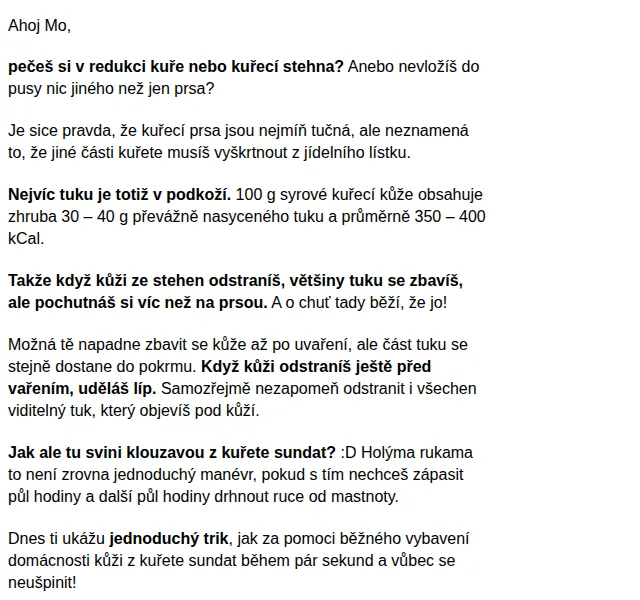 BAJOLA ✌ Fit bez diet: Trik na odstranění kůže z kuřete – červen 2026 | Nuslet.cz