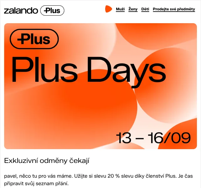 Zalando: sleva 20 % Plus Days – září 2026