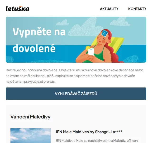 Letuška.cz: Dovolená od 35 706 Kč – červenec 2026 | Nuslet.cz
