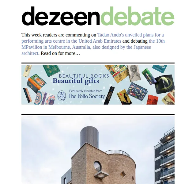 Dezeen Daily: Tadao Ando a nejlepší články června 2026 | Nuslet.cz