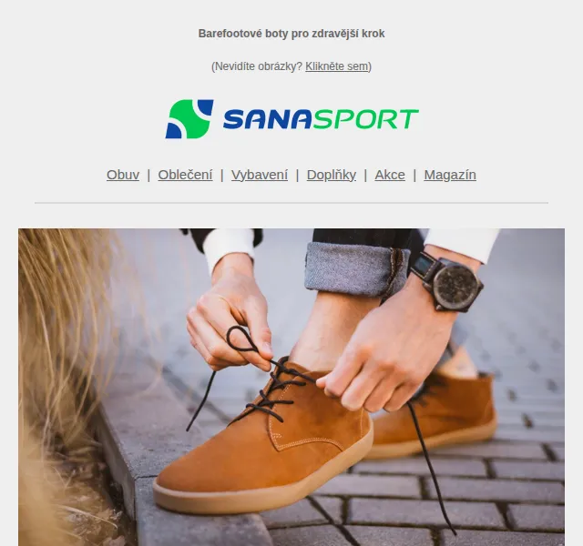 Sanasport: Bosoboty pro děti i dospělé sleva 10 % – červen 2026 | Nuslet.cz