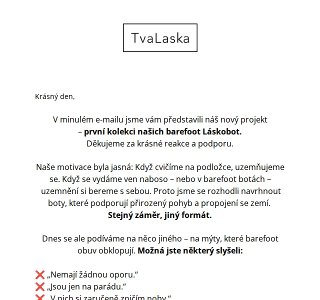 TvaLaska: Předprodej barefoot bot Láskobot se slevou 40 % – červenec 2026 | Nuslet.cz