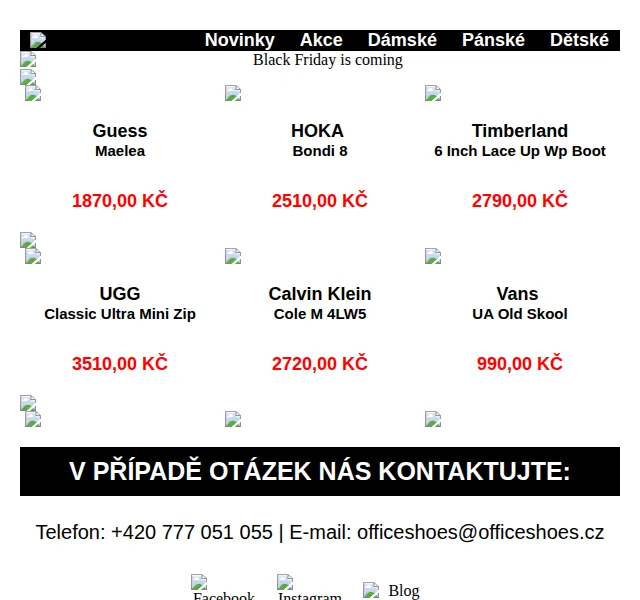 Office Shoes: Výprodej Guess, HOKA, Timberland – červen 2026 | Nuslet.cz