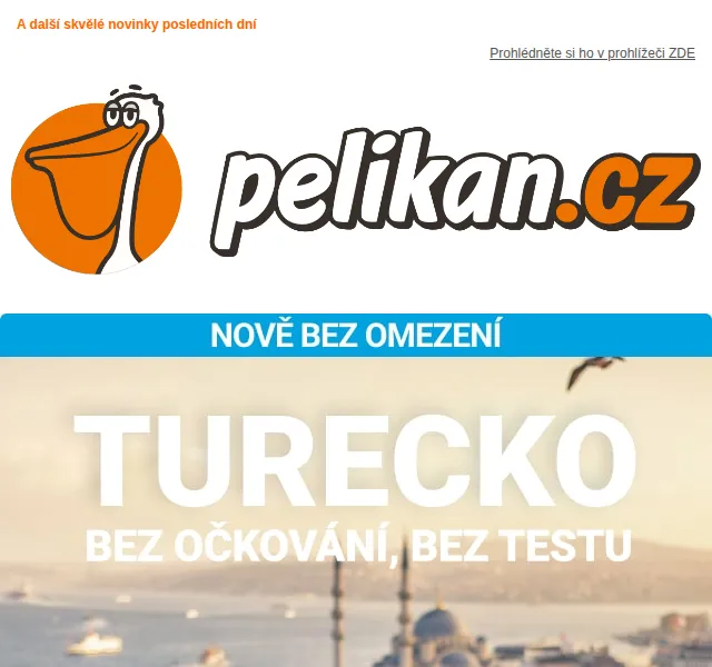 Pelikan: Itálie a Turecko bez omezení – červen 2026 | Nuslet.cz