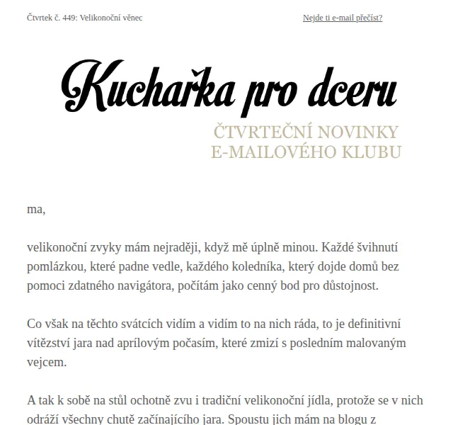 Florentýna - Kuchařka pro dceru: sleva 33 % – červen 2026 | Nuslet.cz