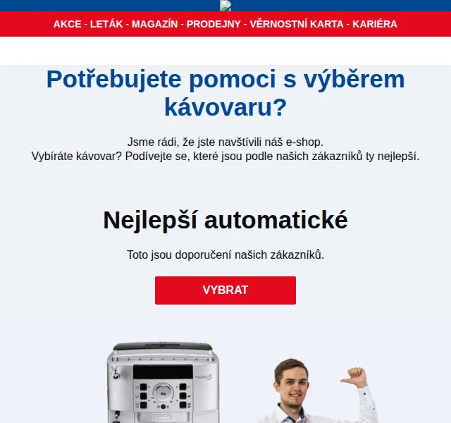 Electro World: TOP kávovary v akci – červen 2026 | Nuslet.cz