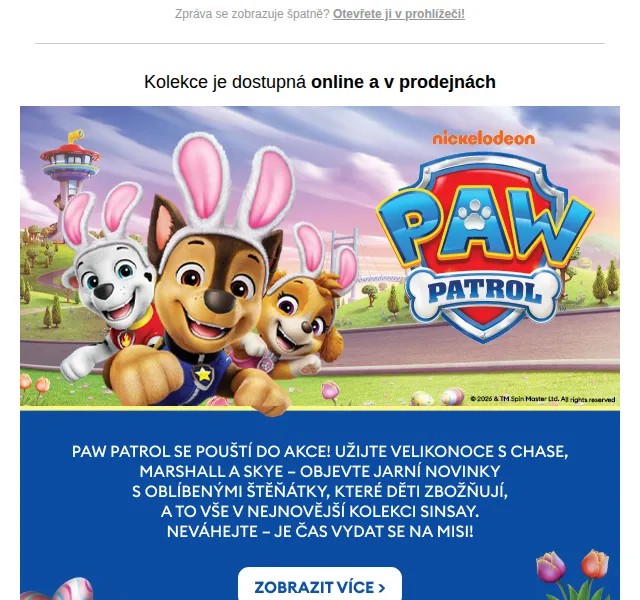 Sinsay: Paw Patrol & Garfield kolekce – duben 2026