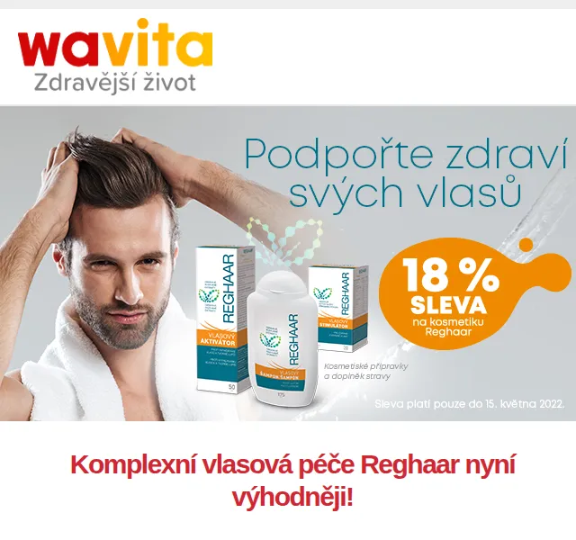 Wavita: Sleva 18 % na značku Reghaar + kód až 500 Kč – červenec 2026 | Nuslet.cz