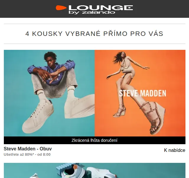 Lounge by Zalando: Steve Madden, TOMS, Hollister – slevy až 80 % – červen 2026 | Nuslet.cz