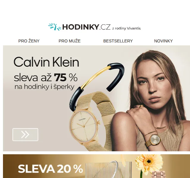 Hodinky.cz: Calvin Klein a Festina se slevou až 75 % – červenec 2026