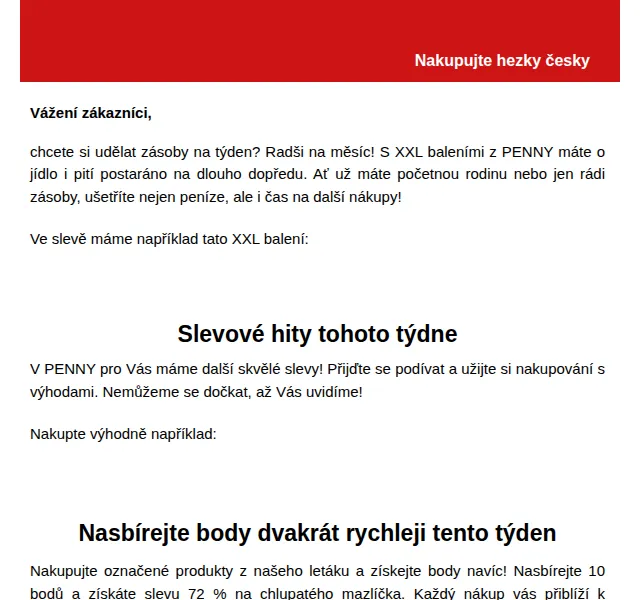Penny: XXL balení a slevy – říjen 2024 | Nuslet.cz