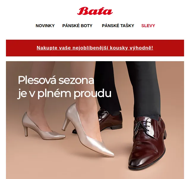 Baťa: Plesová obuv pro královský večer – červen 2026 | Nuslet.cz