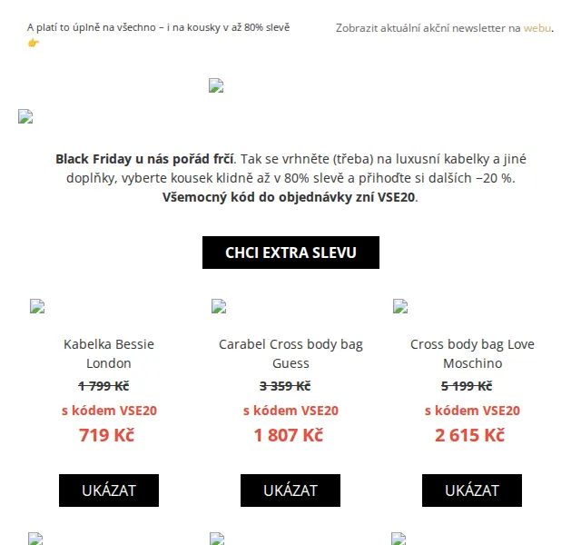 UrbanStore: Extra −20% na kabelky a doplňky – červen 2026 | Nuslet.cz