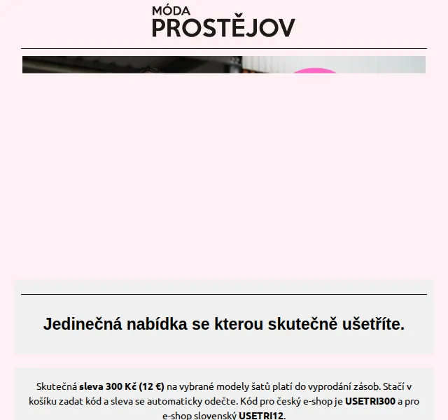 Móda Prostějov: Sleva 300 Kč na šaty – červenec 2026 | Nuslet.cz