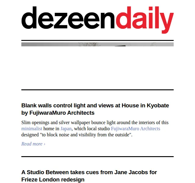 Dezeen Daily: novinky z architektury a designu – červen 2026 | Nuslet.cz