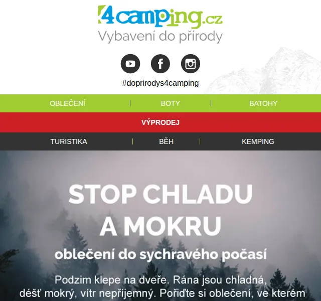 4camping: Oblečení do sychravého počasí – červen 2026 | Nuslet.cz