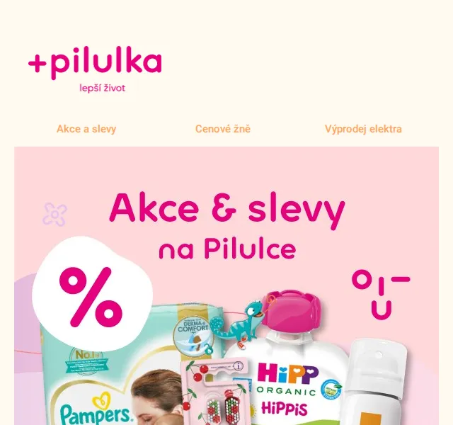 Pilulka: Extra 10% sleva na vše – červen 2026 | Nuslet.cz