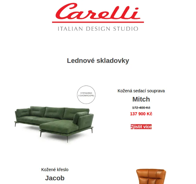 Carelli Nábytek: Lednové slevy na skladový nábytek – červenec 2026 | Nuslet.cz