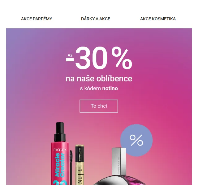 Notino: Až −30 % na vybrané produkty + dárky – duben 2025 | Nuslet.cz