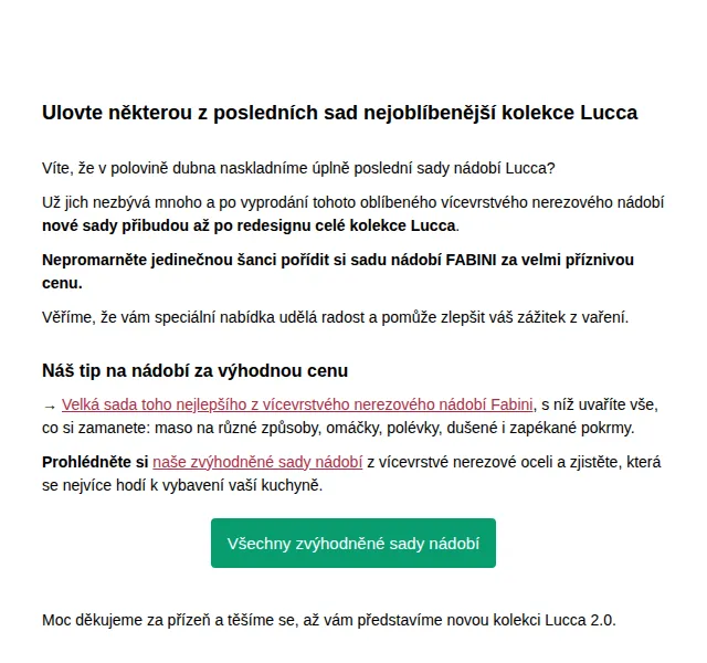 Jan Fabini: Poslední sady nádobí Lucca – červen 2026 | Nuslet.cz