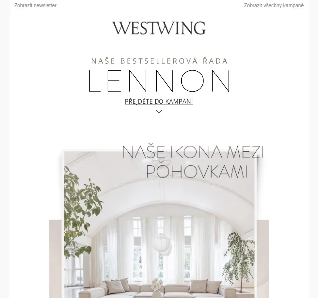 Westwing: Pohovka Lennon v udržitelné verzi – červenec 2026 | Nuslet.cz
