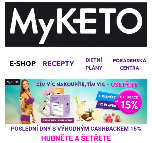 MyKETO: Cashback až 15 % – červen 2026 | Nuslet.cz