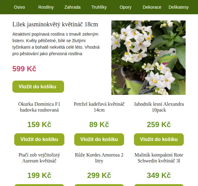 Truhlíkov.cz: Rostliny a osivo skladem – Lilek, Růže, Maliník – červen 2026 | Nuslet.cz