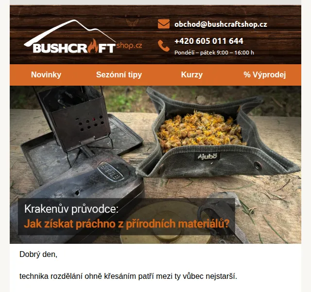 Bushcraftshop: Práchno a křesadla od 390 Kč – červen 2026 | Nuslet.cz