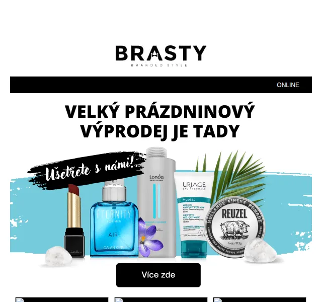Brasty.cz: Parfémy a kosmetika ve výprodeji – červen 2026 | Nuslet.cz