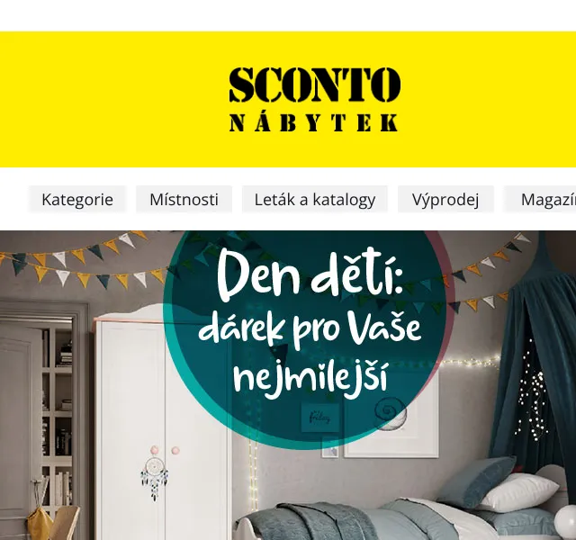 Sconto: Den dětí – dárky pro nejmilejší – květen 2026
