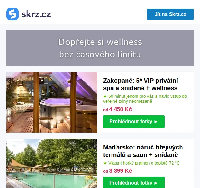 Skrz: Wellness a SPA pobyty od 1 990 Kč – červen 2026 | Nuslet.cz