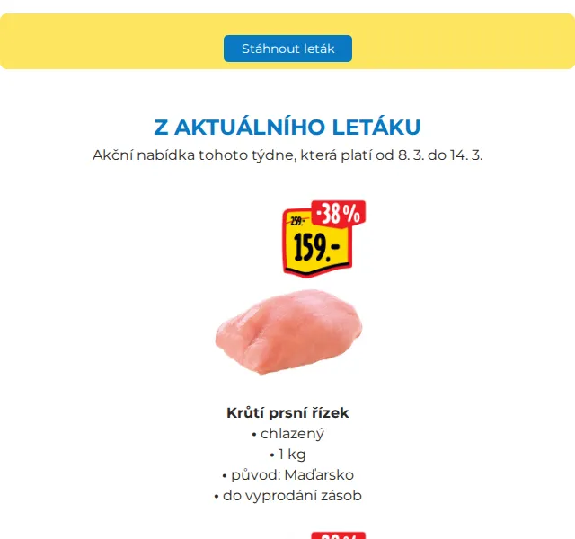 Albert: Slevy až 0 % na máslo, Milku, šunku – březen 2026 | Nuslet.cz