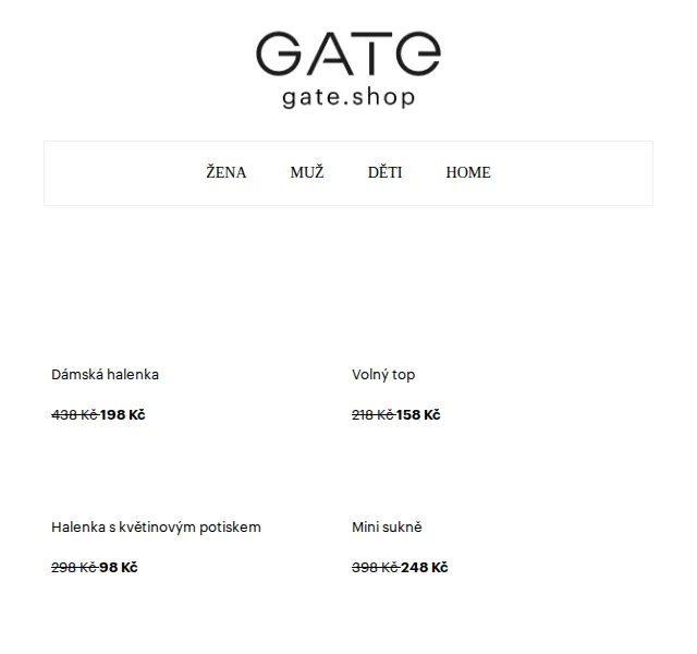 gate.shop: Halenky a šaty od 98 Kč – červen 2026 | Nuslet.cz