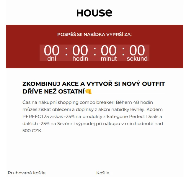 HOUSE: -25% na Perfect Deals a Sezónní výprodej – červen 2026 | Nuslet.cz