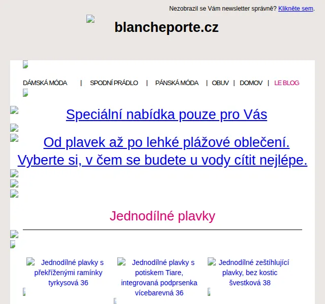 Blancheporte: Plavky a plážová móda – červen 2026 | Nuslet.cz