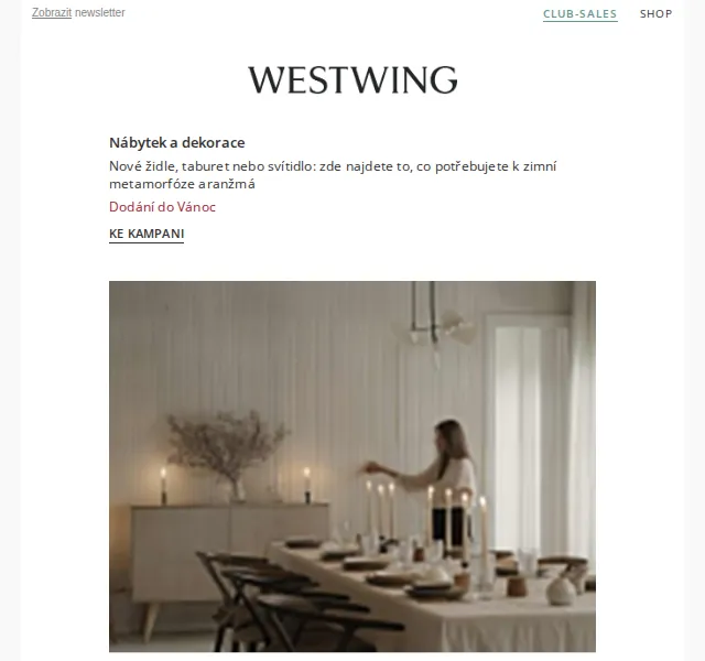 Westwing: Zimní nábytek a dekorace – červen 2026 | Nuslet.cz
