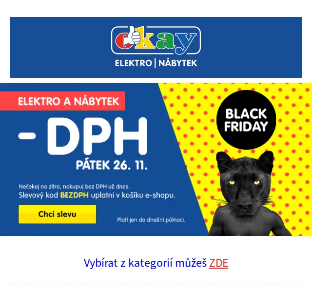 OKAY: Nakup bez DPH s kódem BEZDPH – červen 2026 | Nuslet.cz