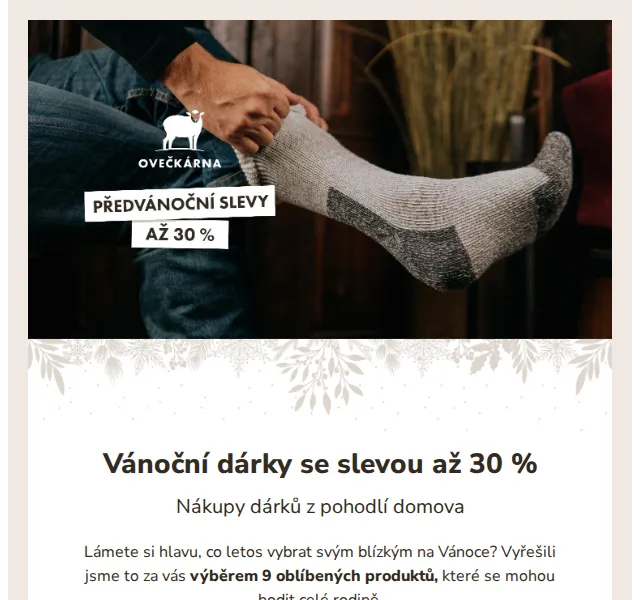 Ovečkárna: Vánoční dárky se slevou až 30 % – červen 2026 | Nuslet.cz