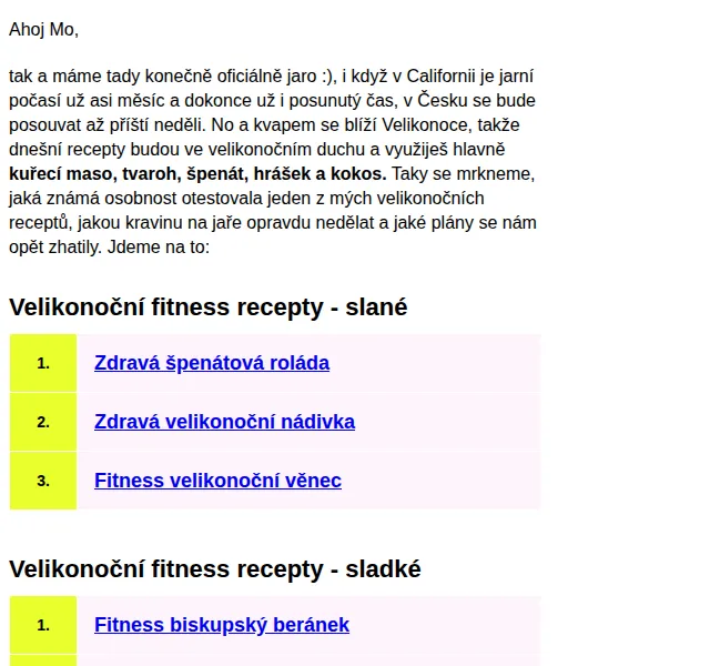 BAJOLA ✌ Fit bez diet: Velikonoční fitness recepty a jarní detox – červen 2026 | Nuslet.cz