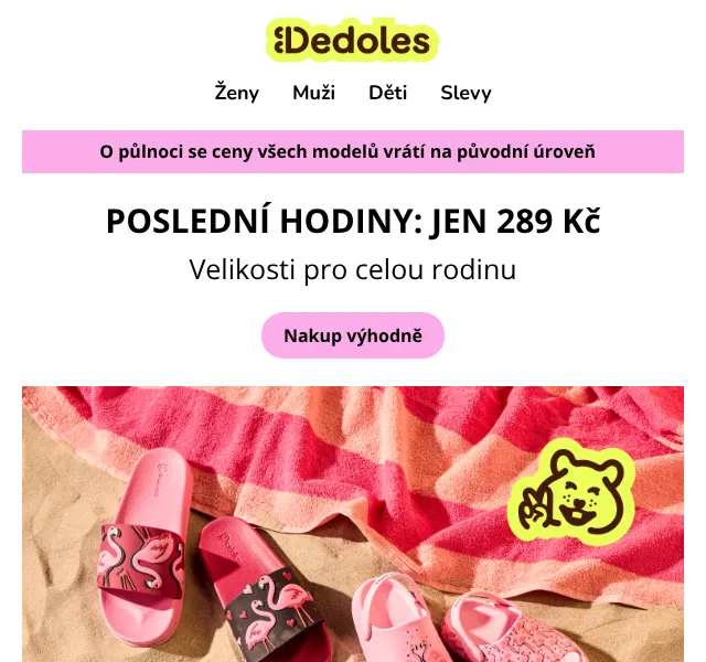 Dedoles: Veselé pantofle za 289 Kč – květen 2026 | Nuslet.cz