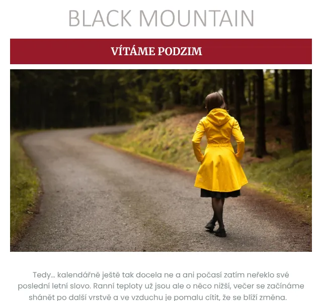 Black Mountain: Podzimní kabáty – srpen 2026 | Nuslet